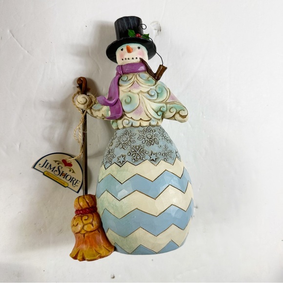 Jim Shore Nice To Snow You Regal Snowman with Broom In Box With Tag Christmas - Picture 3 of 8